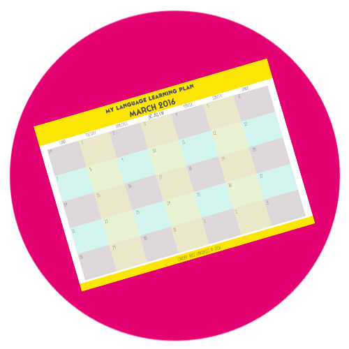 Monthly Language Learning Calendar March 2016 Lindsay Does